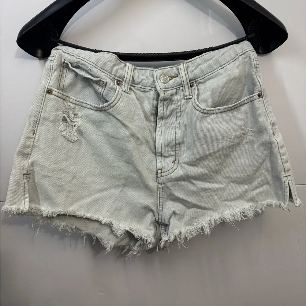 Wild Fable Light Wash Frayed Jean Shorts